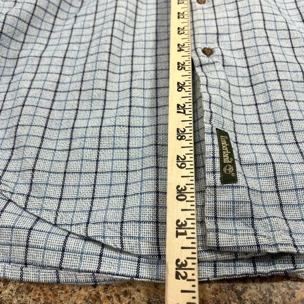 Timberland Weathergear Shirt Mens Med Blue Long Sleeve Button‎ Down Vintage EUC